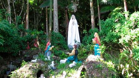 Encontro Anual da Comissão Organizadora em Florianópolis - SC, de 13 a 16/02/2020 : 13-02-2020 - oração do terço aos pés de Nossa Senhora de Fátima