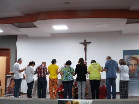2019-BSB-Retiro Nacional : 250519 - Santa Missa com Frei Olivar e Pe Enrique Bikesbakker, ortodoxo - argentino - bênçao da nova equipe da Comissão Organizadora